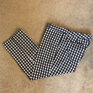 NWT Banana Republic Gingham Blue & White Pants